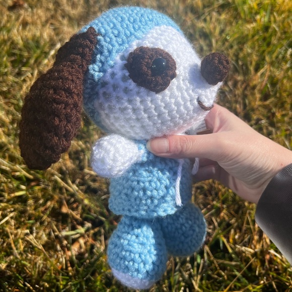Hand Crocheted Doc the DOGtor Surgeon Stuffed Animal Plushie - Picture 9 of 13
